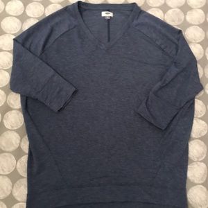 NWOT slate blue v-neck dolman sweater